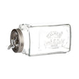 KILNER Getränkespender, klarer 3-Liter-Fridge-Behälter aus Glas mit silberner Verschlussöffnung.