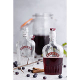 KILNER Gin-Flasche aus klarem Glas, 300 ml Fassungsvermögen, stilvolle Aufbewahrungsflasche für Gin oder andere Getränke