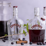 KILNER Gin-Flasche aus klarem Glas, 300 ml, mit Schraubverschluss, für Gin oder andere Spirituosen, stilvoll und funktional