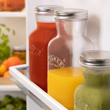 KILNER Glasflasche für Saft, klare transparente Flasche mit Schraubverschluss, ideal für Fruchtsäfte und Getränke