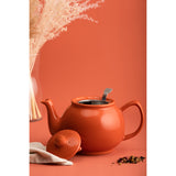 Teekanne von PRICE & KENSINGTON aus Keramik in Orange mit Deckel und Griff, ideal für Tee-Genuss.