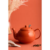 Preis & Kensington Teekanne aus Keramik in orange mit dekorativem Muster, perfekt für Tee-Genuss und stilvolle Teestunden.