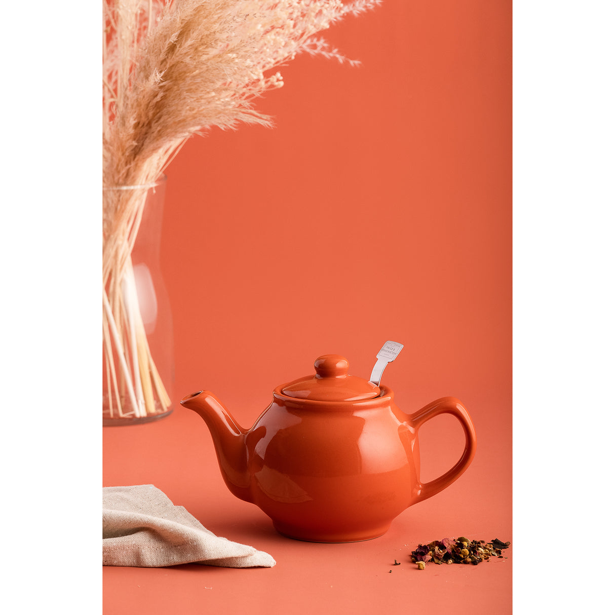 Preis & Kensington Teekanne aus Porzellan mit Orangenmuster, elegantes Teeservice für die Zubereitung von Tee.