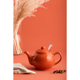 Preis & Kensington Teekanne aus Porzellan mit Orangenmuster, elegantes Teeservice für die Zubereitung von Tee.