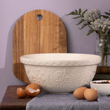 Transparente Rührschüssel von Mason Cash aus der Serie In the Meadow mit floralem Design, ideal zum Backen und Kochen.