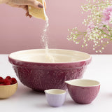 MASON CASH Rührschüssel "In the Meadow" aus transparentem Material, dekoratives Muster, ideal für Backen und Kochen.