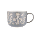 MASON CASH Tasse mit Tulpen- und Salbeimuster, 400 ml Fassungsvermögen, keramisch, detailreiche Blumenmotive
