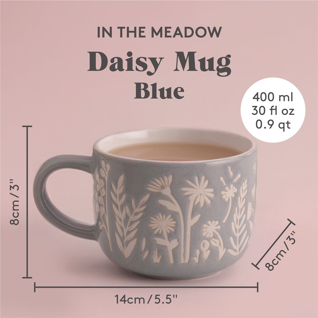 MASON CASH Tasse mit Tulpen- und Salbeimotiv, 400 ml, keramisch, bunte Blumenverzierung, für Kaffee oder Tee