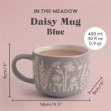 MASON CASH Tasse mit Tulpen- und Salbeimotiv, 400 ml, keramisch, bunte Blumenverzierung, für Kaffee oder Tee