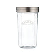 Quadratisches KILNER Vorratsglas mit Siebglas, 0,5 Liter, transparentes Glas für Aufbewahrung und Lagerung