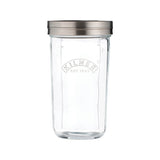 Quadratisches KILNER Vorratsglas mit Siebglas, 0,5 Liter, transparentes Glas für Aufbewahrung und Lagerung