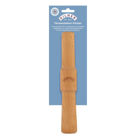 KILNER Fermentier-Stößel aus Holz, 24,5 cm, ideal zum Pressen und Ansetzen von fermentierten Lebensmitteln.