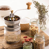 KILNER Gewürzmühle aus Glas, transparent, 250 ml, ideal für Gewürze und Gewürzmischungen, mit Edelstahlmühle.