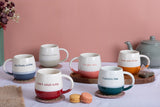 Kaffeetasse von PRICE & KENSINGTON, Mint, A LATTE, 350 ml, keramische Tasse mit stilvollem Design.