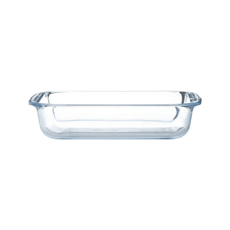 Rechteckige MASON CASH Auflaufform aus Glas, Classic-Serie, klare Ofenform für Aufläufe und Braten.