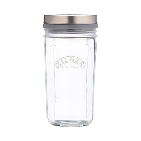 KILNER Kefir-Set mit 500 ml Kefir, inklusiv Glasflasche und Zubehör für die Herstellung von frischem Kefir.