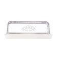 KILNER Käseglocke aus klarem Glas, 24 cm Durchmesser, ideal zum Aufbewahren und Servieren von Käse.