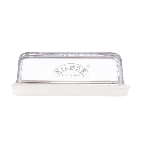 KILNER Käseglocke aus klarem Glas, 24 cm Durchmesser, ideal zum Aufbewahren und Servieren von Käse.