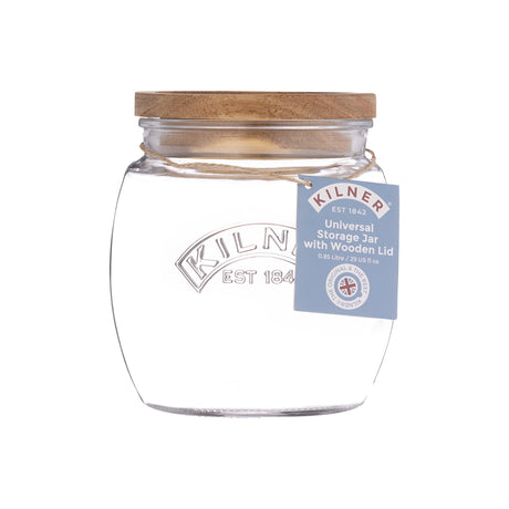 KILNER Vorratsglas, universell, transparent mit Schraubverschluss für Lagerung und Aufbewahrung, stilvolles Küchenaccessoire