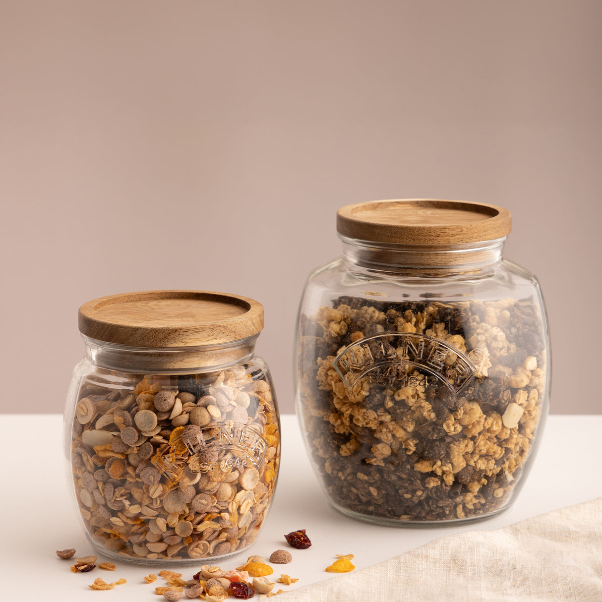 KILNER Vorratsglas, universell, transparent mit Schraubverschluss für Lebensmittelaufbewahrung, 5010853285528.