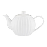 Weiße PRICE & KENSINGTON Teekanne LUXE für 6 Tassen, stilvoll und elegant, mit Deckel und Henkel, ideal für Teezeremonien.
