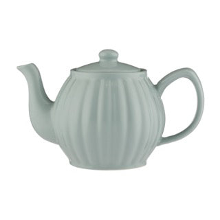 Weiße Teekanne von PRICE & KENSINGTON LUXE mit 6 Tassen, elegante Teekanne aus Porzellan für Teezeremonien