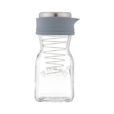 KILNER Dressingshaker, klar, 500 ml, mit Schraubverschluss und Messskala für Salatdressings und Marinaden auf dem Tisch