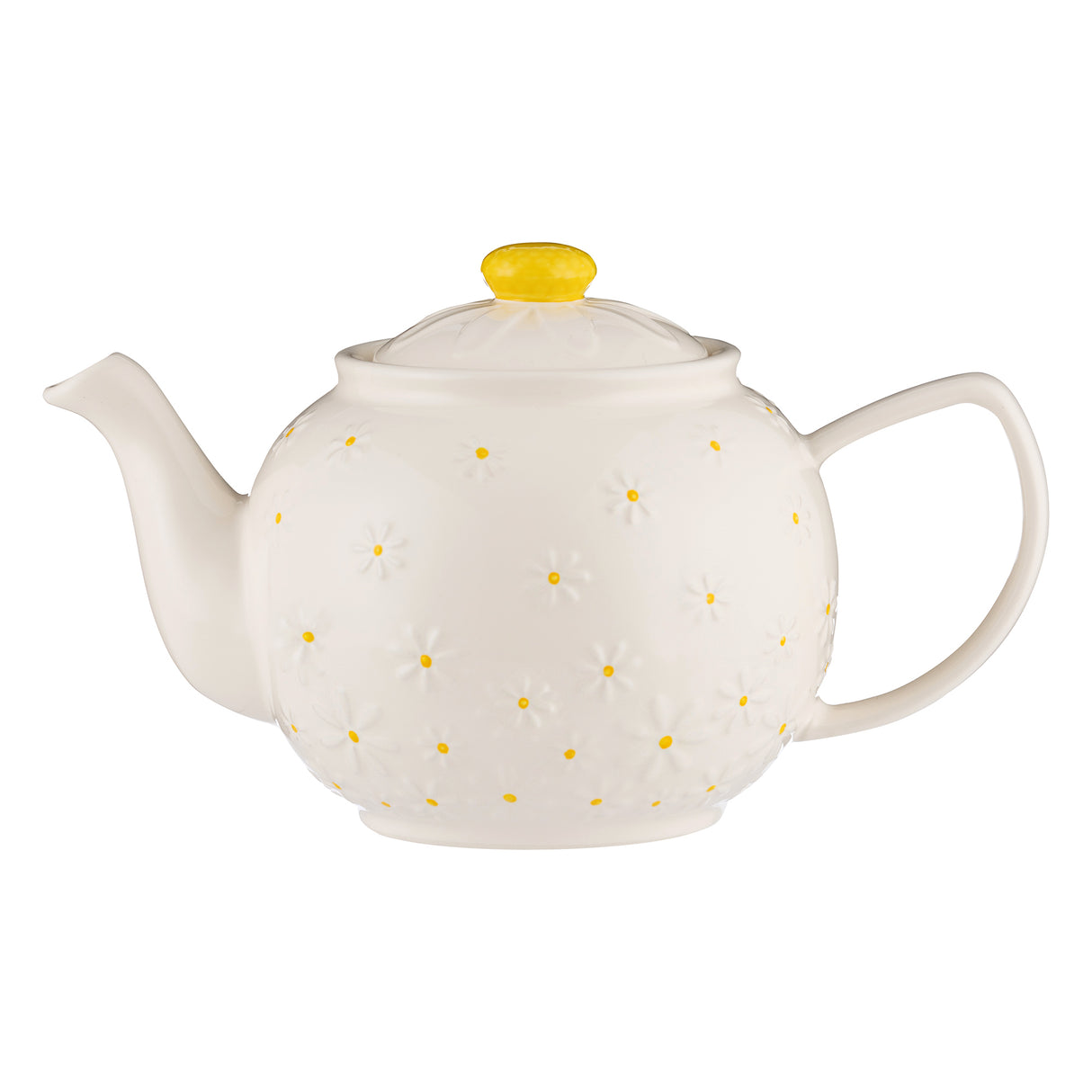 Weiße Teekanne DAISY von PRICE & KENSINGTON mit 6 Tassen, elegantes Teeservice aus Keramik für den Genuss zu Hause
