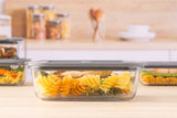 KILNER Frischhaltedose aus Glas für Lebensmittelaufbewahrung, mit Schraubverschluss und transparentem Design.