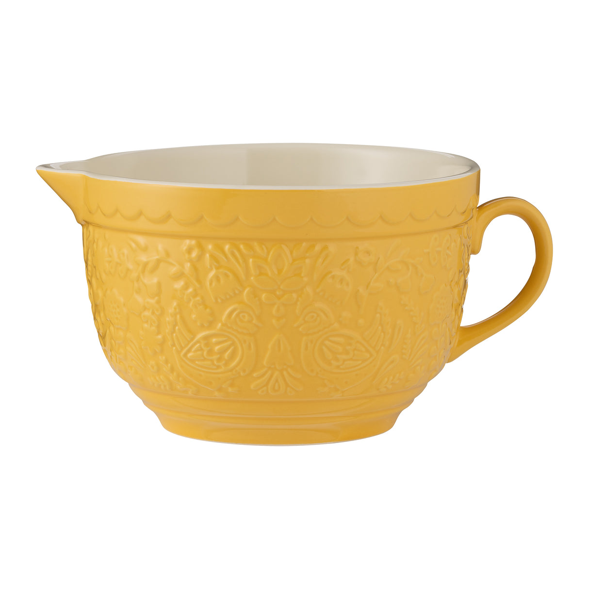 Gelbe MASON CASH Rührschüssel, 2-Liter-Volumen, Home to Roost Design, aus Keramik für Backen und Kochen
