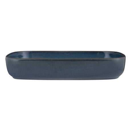 MASON CASH Auflaufform Rustic Charm in Blau, rechteckige Backform aus Keramik für Aufläufe und Ofengerichte