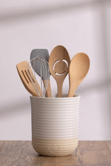 MASON CASH Utensilienbehälter in Rustik Charm, beiges Design, aus langlebigem Material für Küchenutensilien