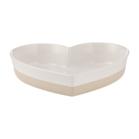 Beige MASON CASH Auflaufform aus der Rustic Charm Serie, ideal für Backofen und Servieren, mit rustikalem Design.