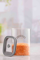 KILNER Vorratsglas FRESH STORAGE mit Metallverschluss, transparentes Glas für Lebensmittelaufbewahrung, Nahaufnahme