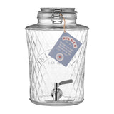 KILNER Getränkespender DIAMOND aus Glas mit Hahn, ideal für Getränke bei Partys und Events.