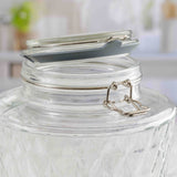 KILNER Getränkespender mit Diamantmuster, 5 Liter, Edelstahl-Zapfhahn und klarer Glasbehälter für Getränke.