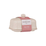 Weiße Butterdose von Mason Cash mit Blumenmuster aus der Serie In the Meadow, perfekt für die Küche.