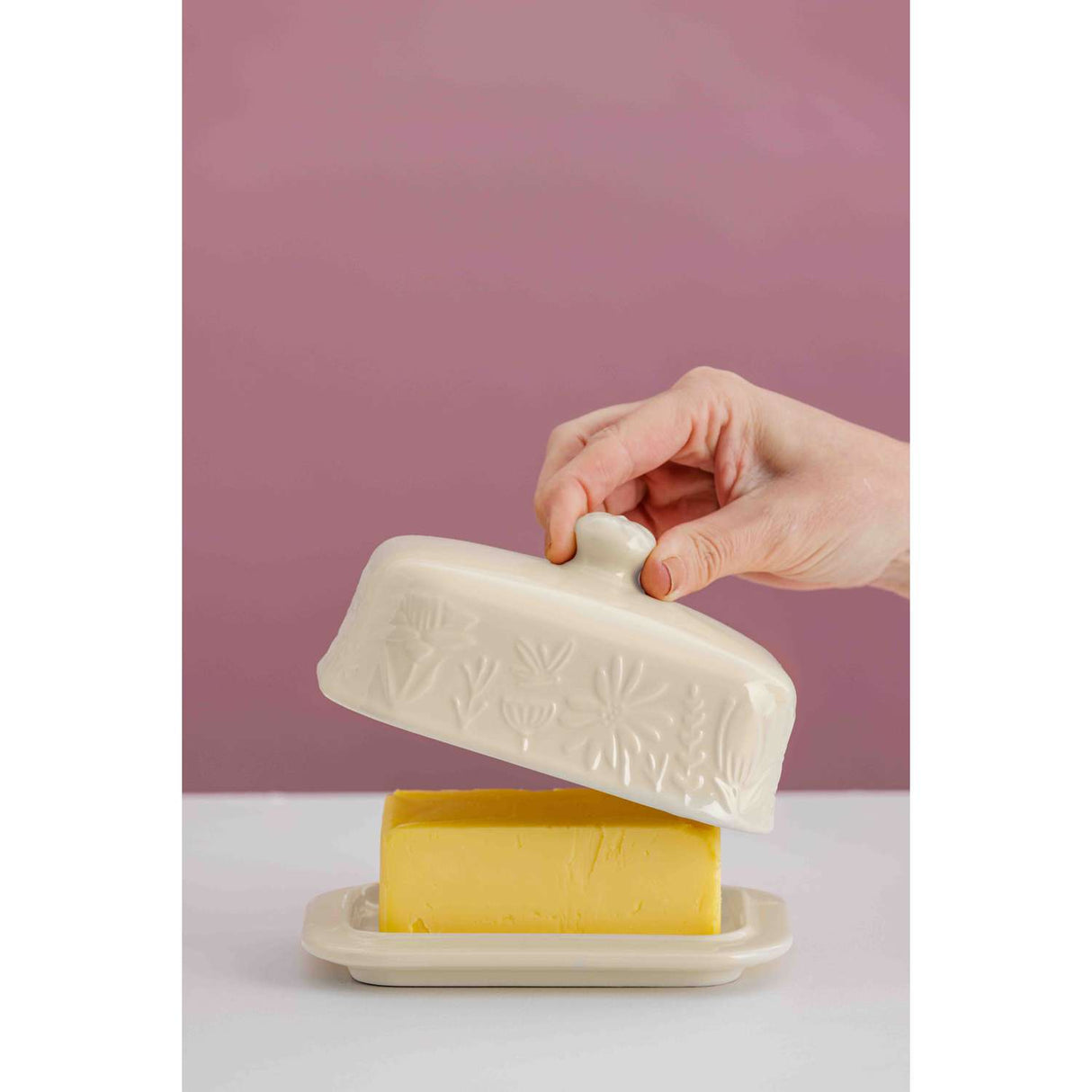 MASON CASH | Butterdose, IN THE MEADOW, weiß