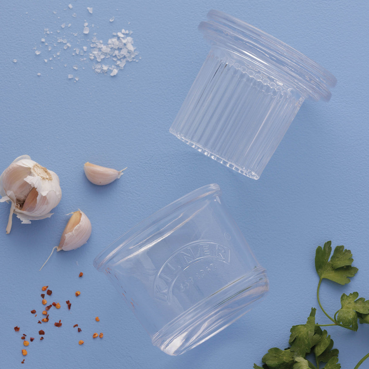 KILNER Glas-Butterdose mit 200 ml Fassungsvermögen, transparentes Butterfässchen aus Glas mit Schraubverschluss