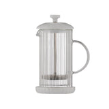 Weiße French Press von PRICE & KENSINGTON, stilvolle und elegante Kaffeemaschine für frischen Kaffee.