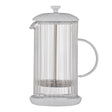 Weiße French Press von PRICE & KENSINGTON, luxuriöse Kaffeekanne mit elegantem Design, ideal für frischen Kaffee.