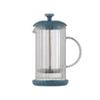 Preis & Kensington Frenchpress in Taubenblau, 350 ml, mit Glasbehälter und Edelstahlgriff.
