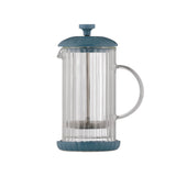 Preis & Kensington Frenchpress in Taubenblau, 350 ml, mit Glasbehälter und Edelstahlgriff.