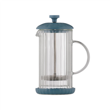 Preis & Kensington Frenchpress in Taubenblau, 350 ml, mit Glasbehälter und Edelstahlgriff.