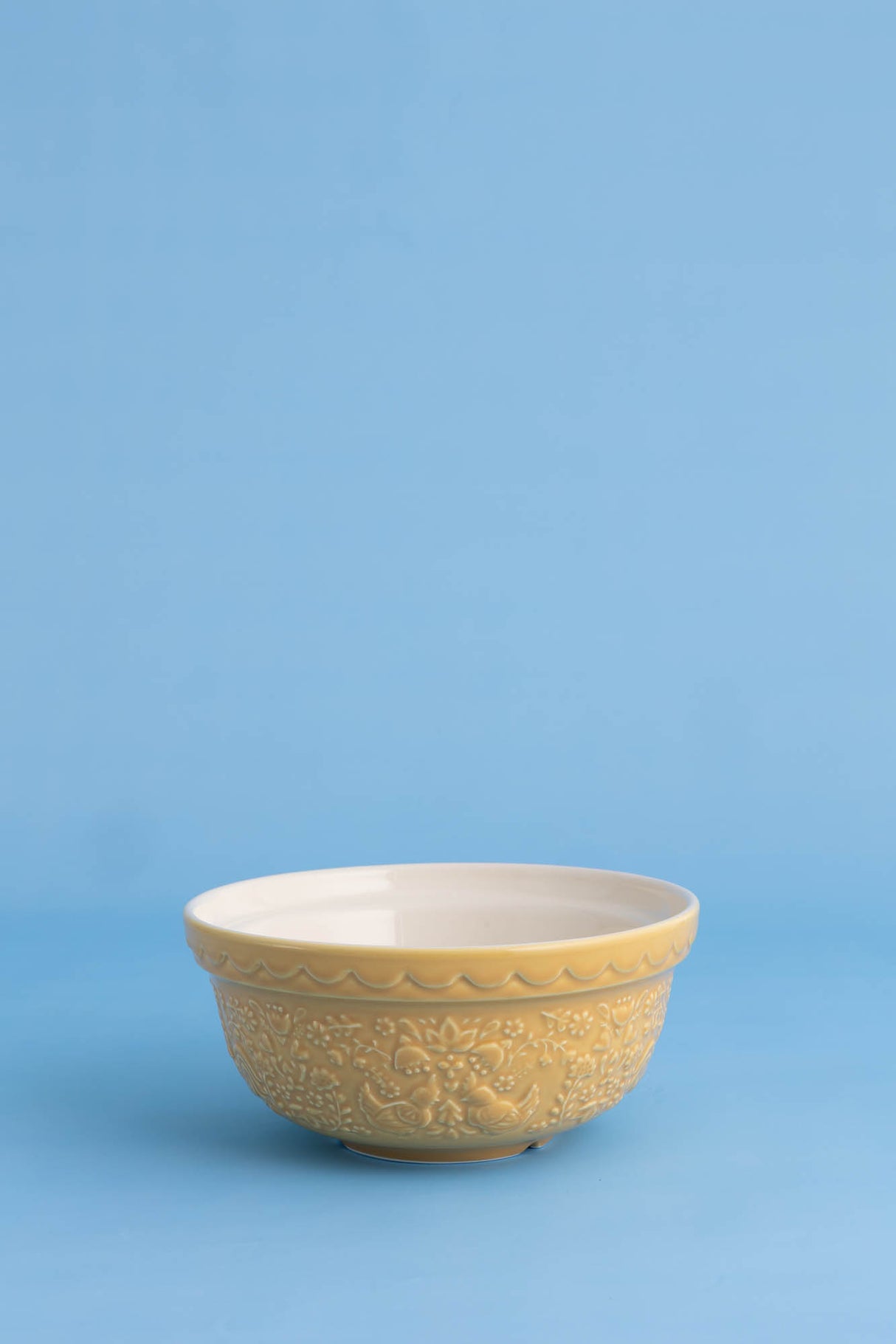 Mason Cash Rührschüssel Home to Roost, orange, aus Keramik, mit Vogelmuster, ideal zum Mixen und Backen