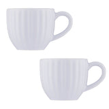 Weiße Tasse von PRICE & KENSINGTON, Luxe-Serie, 85 ml Fassungsvermögen, elegante Keramiktasse für Kaffee oder Tee