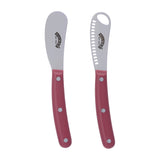 KILNER Buttermesser in Rot mit 2 Griffen, ideal zum Buttern und Servieren, aus hochwertigem Edelstahl gefertigt.