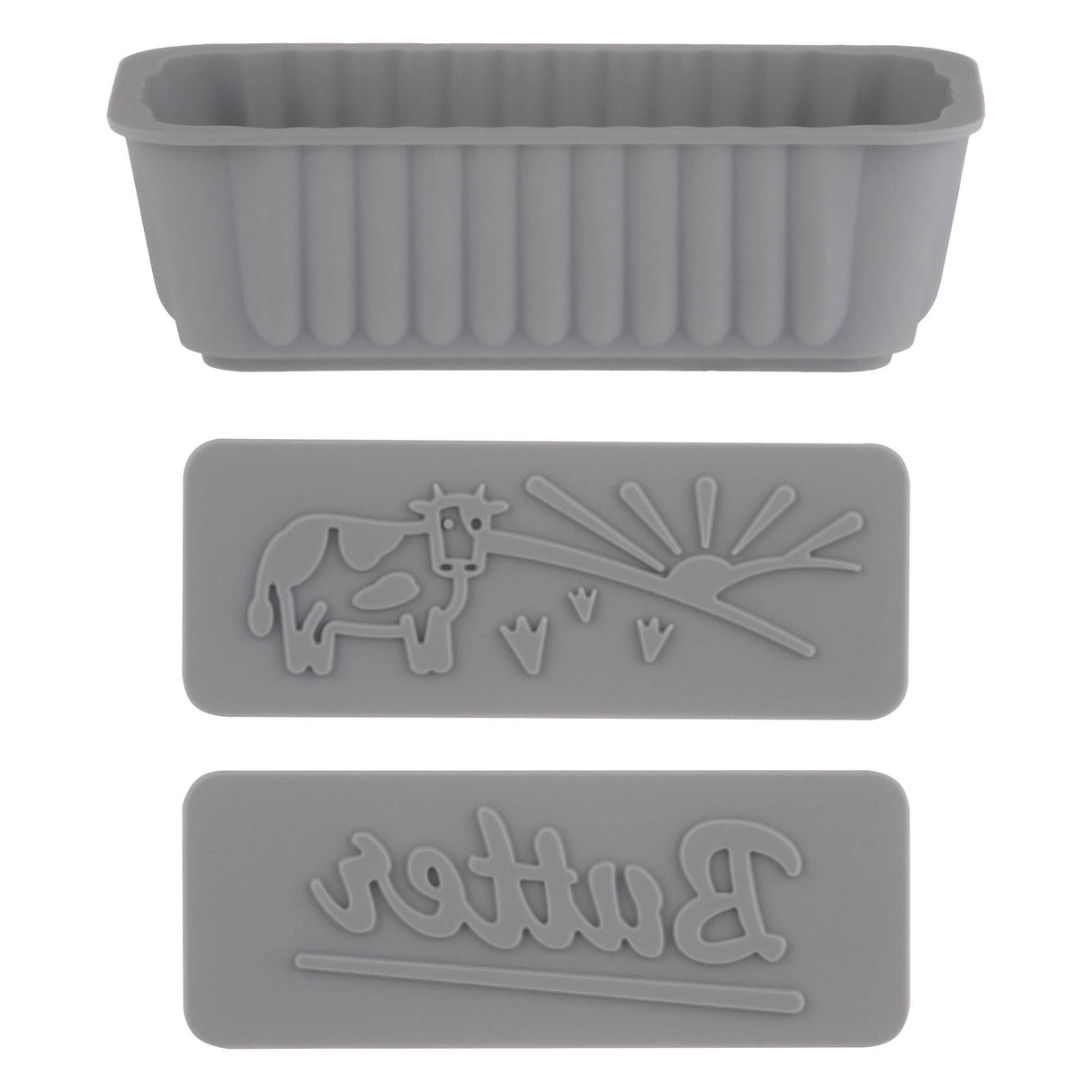 KILNER Butterform aus Silikon, 250 g, flexible Backform zum Buttermachen, schwarz, mit glatter Oberfläche.