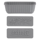 KILNER Butterform aus Silikon, 250 g, flexible Backform zum Buttermachen, schwarz, mit glatter Oberfläche.