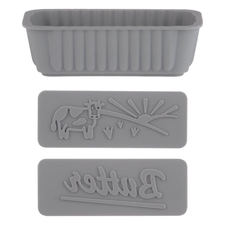 KILNER Butterform aus Silikon, 250 g, flexible Backform zum Buttermachen, schwarz, mit glatter Oberfläche.
